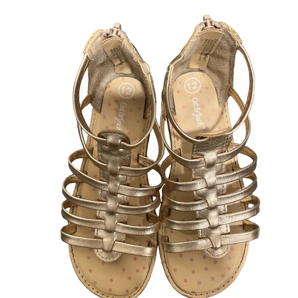 Girls size 12 Cat and Jack rose gold sandal - Picture 4 of 5